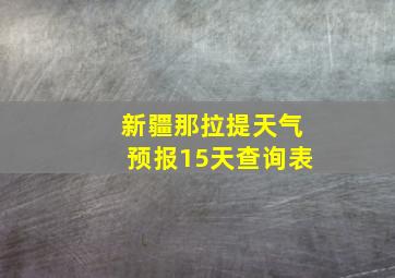 新疆那拉提天气预报15天查询表