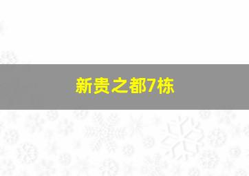 新贵之都7栋