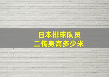 日本排球队员二传身高多少米