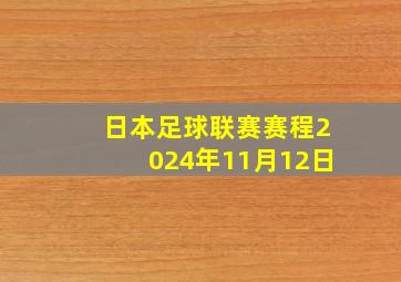 日本足球联赛赛程2024年11月12日