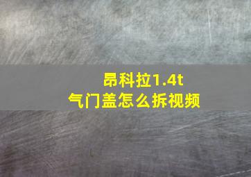 昂科拉1.4t气门盖怎么拆视频