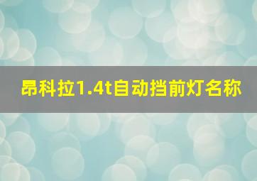 昂科拉1.4t自动挡前灯名称