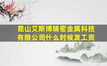 昆山艾斯博精密金属科技有限公司什么时候发工资