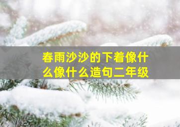 春雨沙沙的下着像什么像什么造句二年级