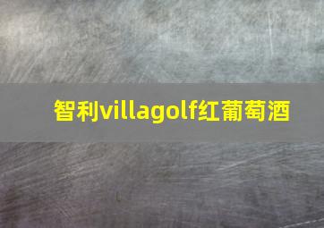 智利villagolf红葡萄酒