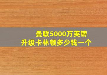 曼联5000万英镑升级卡林顿多少钱一个