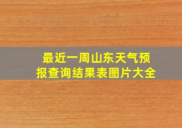 最近一周山东天气预报查询结果表图片大全