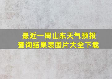 最近一周山东天气预报查询结果表图片大全下载