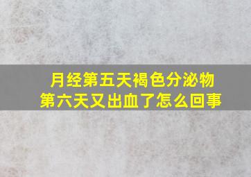 月经第五天褐色分泌物第六天又出血了怎么回事