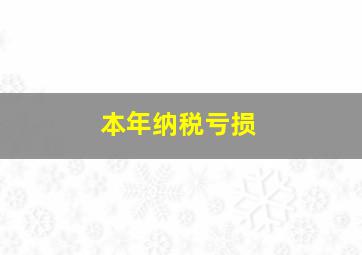 本年纳税亏损