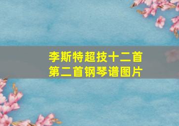 李斯特超技十二首第二首钢琴谱图片