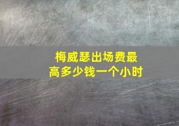 梅威瑟出场费最高多少钱一个小时