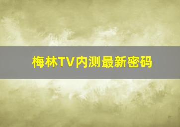 梅林TV内测最新密码