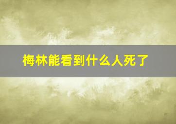 梅林能看到什么人死了