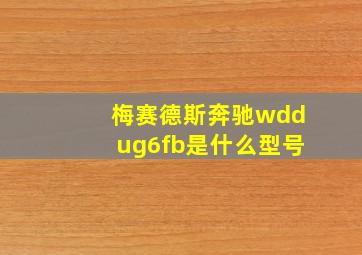 梅赛德斯奔驰wddug6fb是什么型号