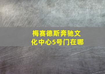 梅赛德斯奔驰文化中心5号门在哪