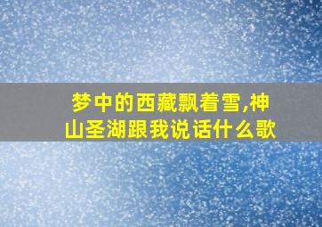 梦中的西藏飘着雪,神山圣湖跟我说话什么歌