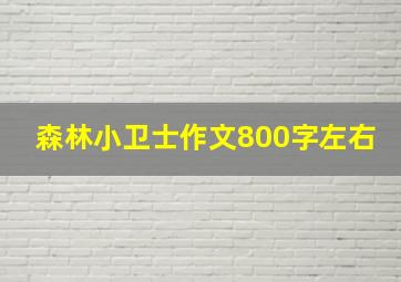 森林小卫士作文800字左右