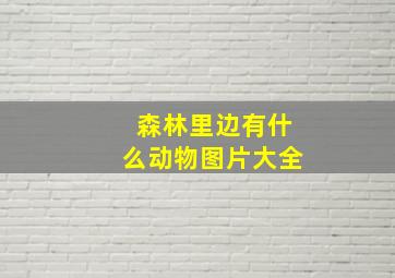 森林里边有什么动物图片大全