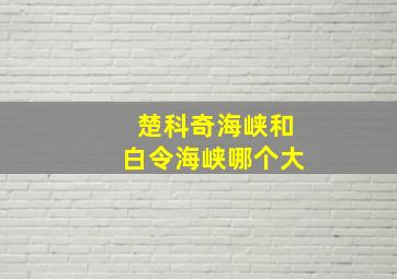 楚科奇海峡和白令海峡哪个大