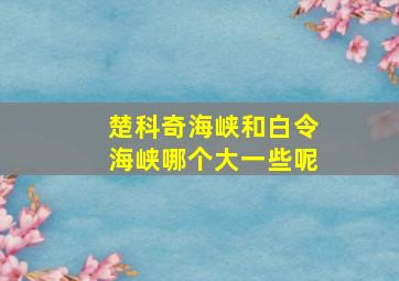 楚科奇海峡和白令海峡哪个大一些呢