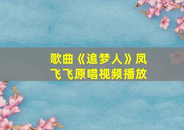 歌曲《追梦人》凤飞飞原唱视频播放