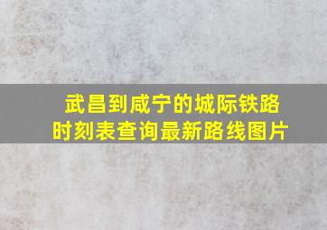 武昌到咸宁的城际铁路时刻表查询最新路线图片