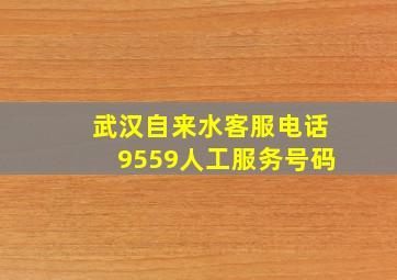 武汉自来水客服电话9559人工服务号码