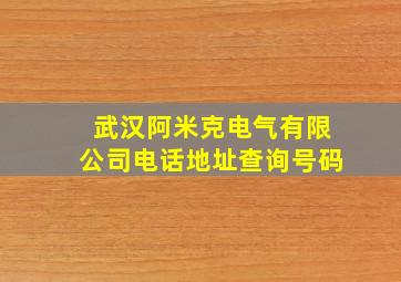 武汉阿米克电气有限公司电话地址查询号码