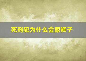 死刑犯为什么会尿裤子