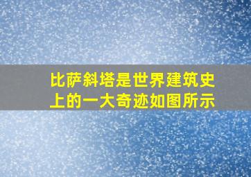 比萨斜塔是世界建筑史上的一大奇迹如图所示