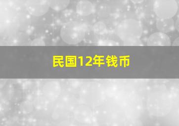 民国12年钱币