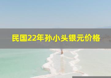 民国22年孙小头银元价格