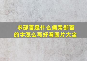 求部首是什么偏旁部首的字怎么写好看图片大全