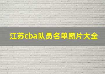 江苏cba队员名单照片大全