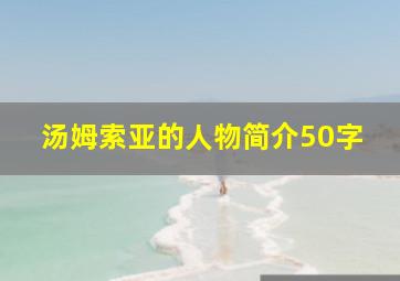 汤姆索亚的人物简介50字