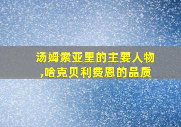 汤姆索亚里的主要人物,哈克贝利费恩的品质