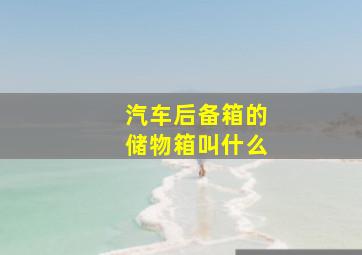 汽车后备箱的储物箱叫什么