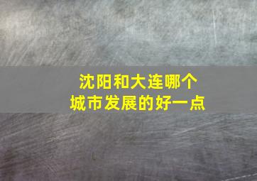 沈阳和大连哪个城市发展的好一点