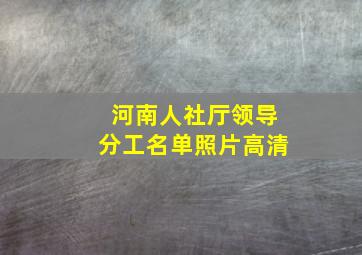 河南人社厅领导分工名单照片高清