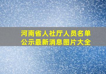 河南省人社厅人员名单公示最新消息图片大全