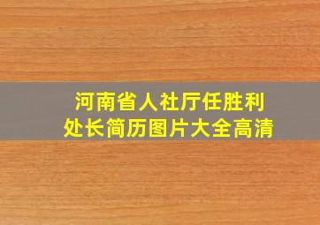 河南省人社厅任胜利处长简历图片大全高清