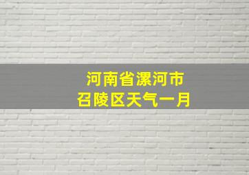 河南省漯河市召陵区天气一月