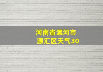 河南省漯河市源汇区天气30