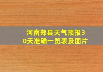 河南郏县天气预报30天准确一览表及图片