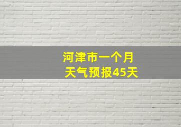 河津市一个月天气预报45天