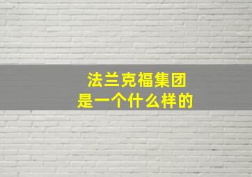 法兰克福集团是一个什么样的