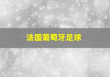 法国葡萄牙足球