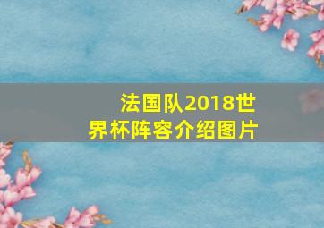 法国队2018世界杯阵容介绍图片