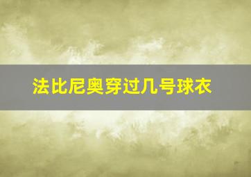 法比尼奥穿过几号球衣